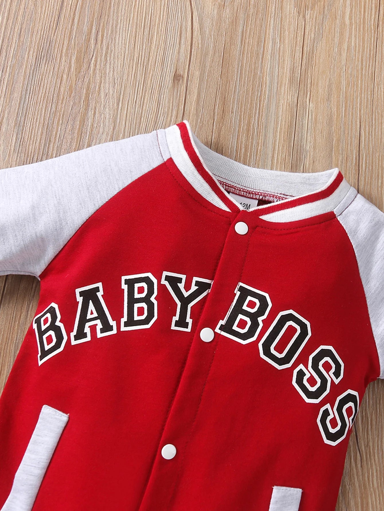Combinaison Bébé Garçon Imprimé Lettres – Body Manches Longues Col Rond Tendance