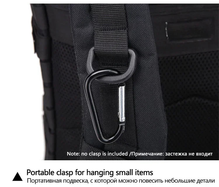 Sac à Dos Tactique Homme 45L – Sac Randonnée Camping Chasse Trekking Molle Militaire