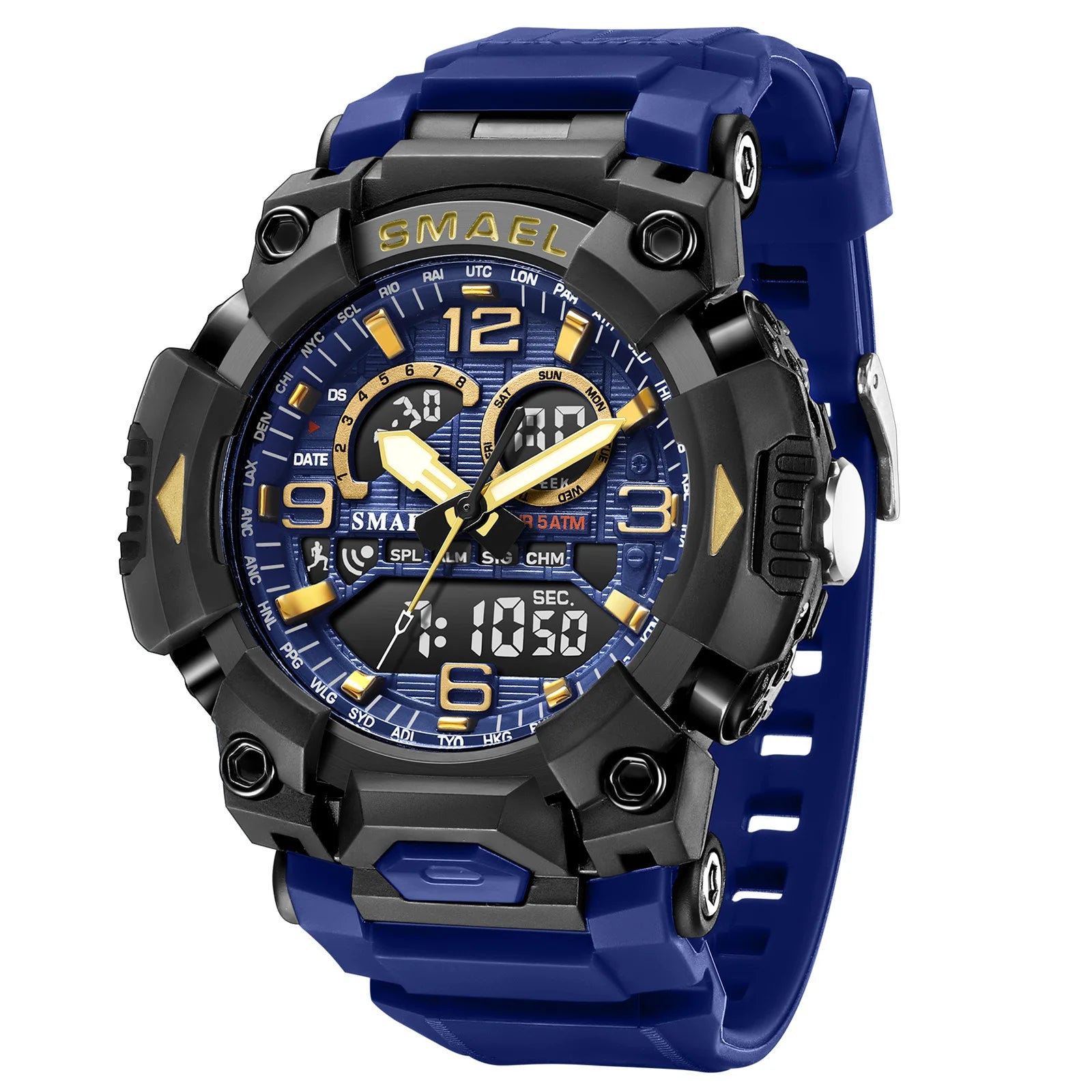 Montre Homme SMAEL 8099 Militaire Digital Sport – Étanche 50M LED Chronographe Antichoc