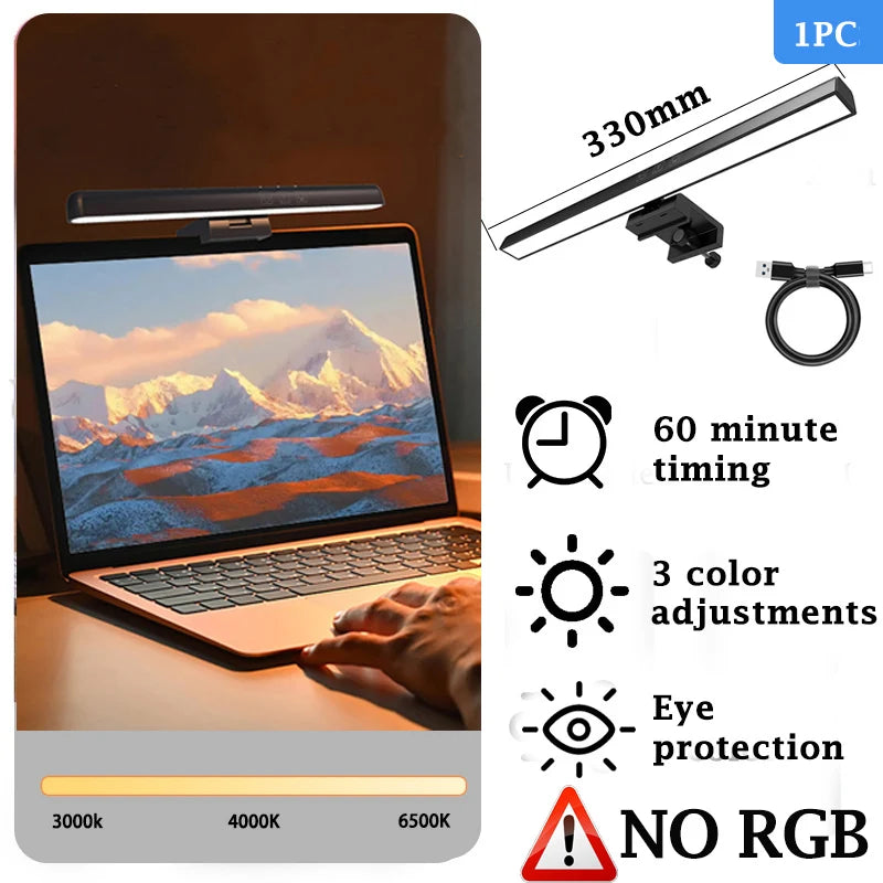 Barre LED Moniteur – Lampe Bureau Dimmable Accroche Écran | Éclairage Laptop & Office Sans Éblouissement