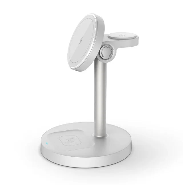 Chargeur 3-en-1 Magnétique Ajustable – iPhone 16-13 iWatch 10-8 AirPods Pro Charge Rapide