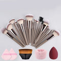 Set Pinceaux Maquillage Professionnel 1 à 20 Pcs – Blush, Highlighter, Fond de Teint & Fard | Ultra-Doux Femme