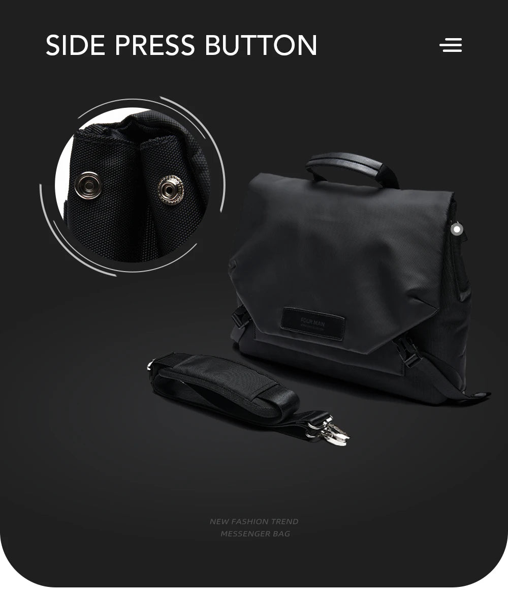 Sac Messenger Homme Laptop Imperméable – Sacoche Business Crossbody Grande Capacité Vélo École