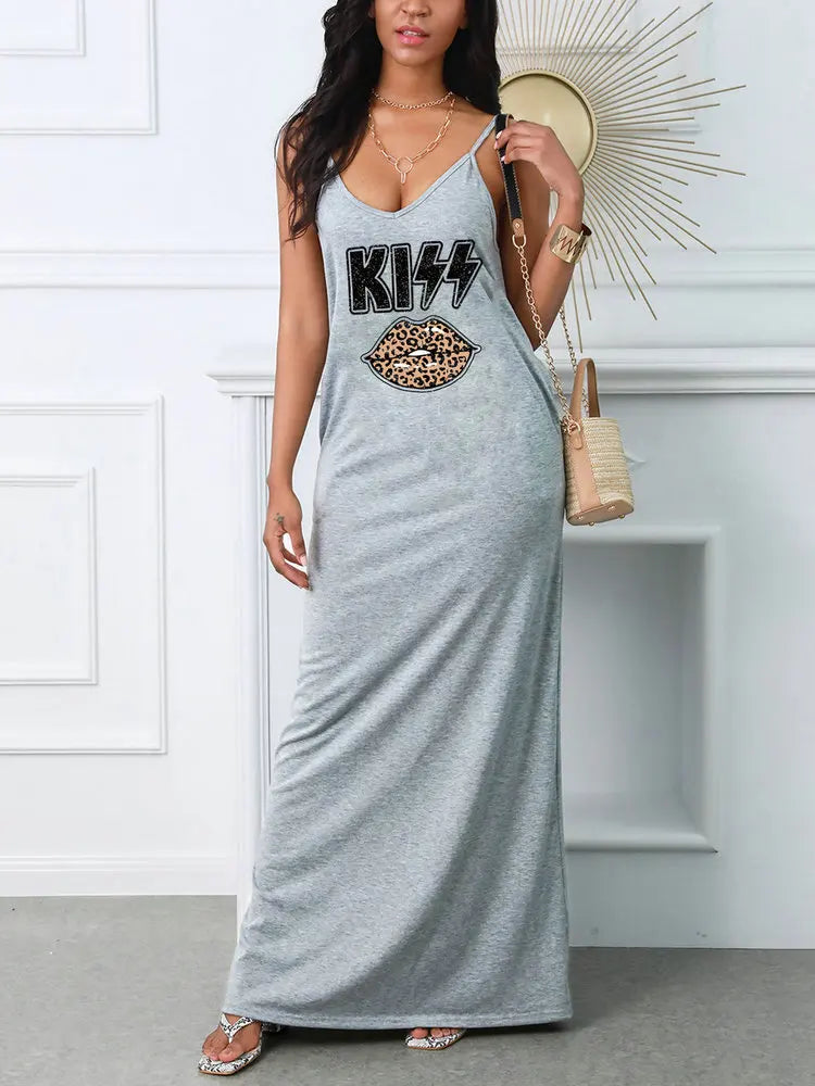Robe Mini Femme Été Imprimée Bretelles Sexy – Style T-Shirt avec Poche Casual Ample | Été