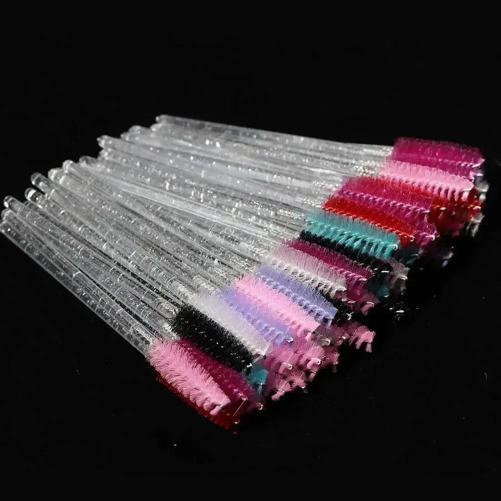 Lot 50 Brosses à Cils Jetables Crystal – Extensions de Cils & Application Mascara Professionnelle | Usage Unique