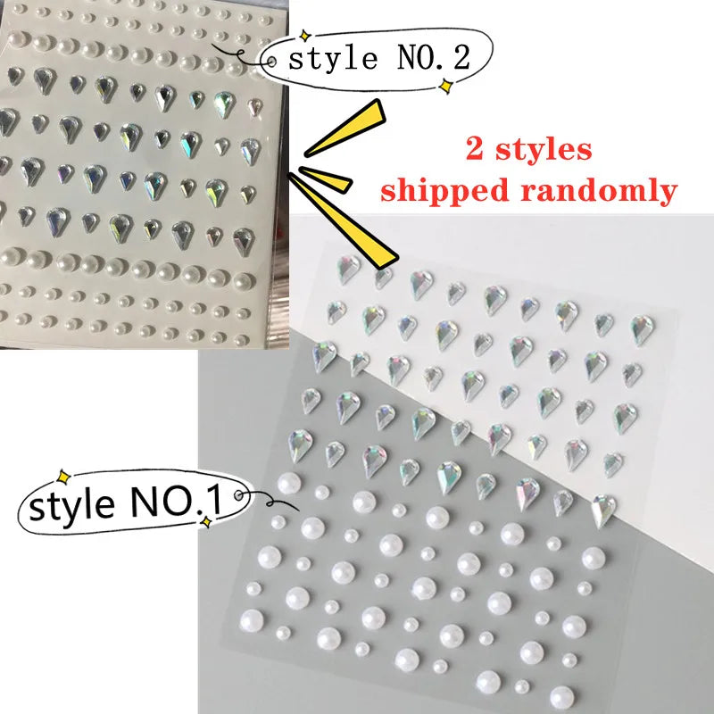 Stickers Strass Visage Jetables – Diamants Acryliques Crystal Larme & Yeux | Maquillage Scène & Festival