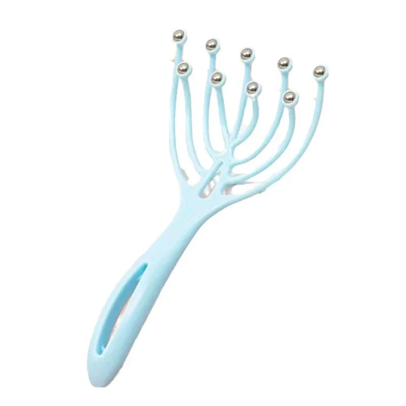 Masseur Cuir Chevelu 9 Griffes – Boules Acier Anti-Stress & Stimulation Capillaire | Relaxation Tête & Nuque