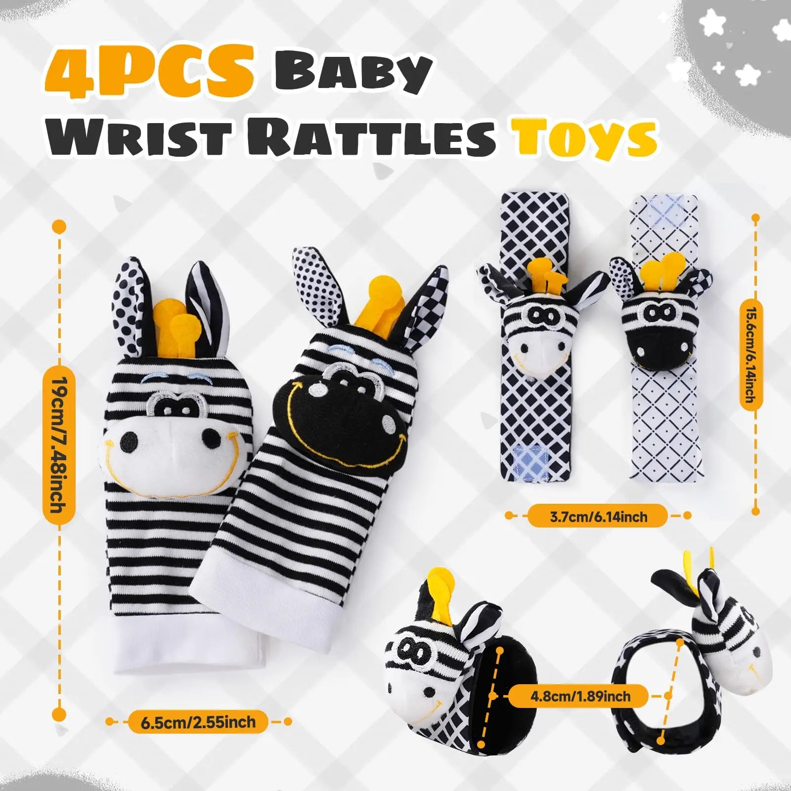 Baby-Rassel- und Socken-Set – Entdeckungsspielzeug für Neugeborene 0-12 Monate, Baby-Geschenk zur Geburt