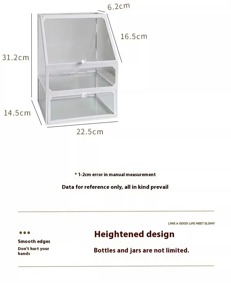 Armoire Rangement Cosmétiques Anti-Poussière Grande Capacité – Organisateur Skincare, Maquillage & Pinceaux | Bureau & Coiffeuse