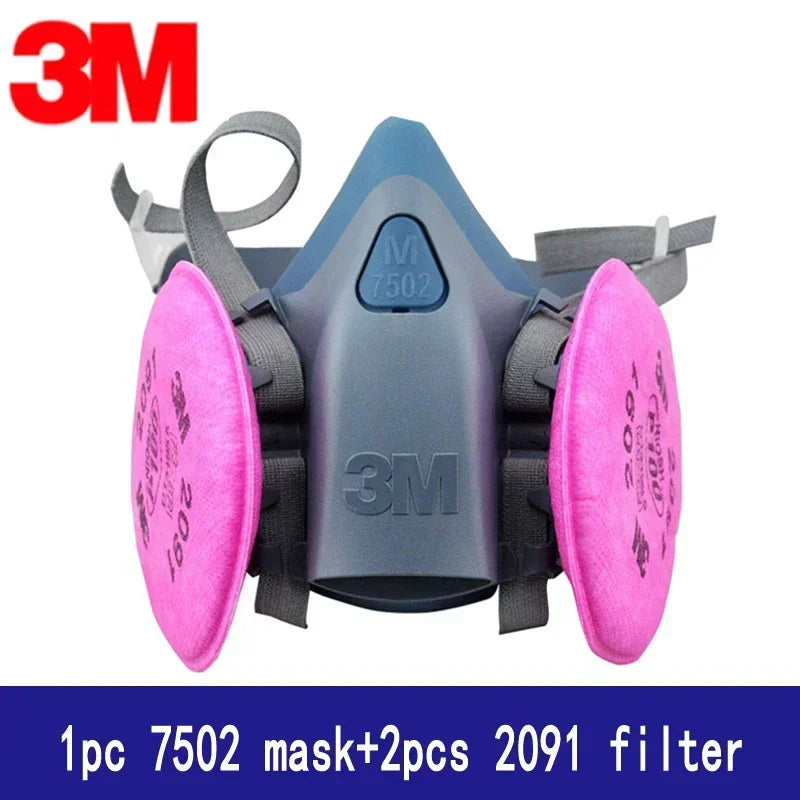 Demi-Masque Respiratoire 3M 7502 – Anti-Gaz, Poussières & Vapeurs Chimiques | Peinture, Industrie & Bricolage | Filtres 501/5N11/6001CN