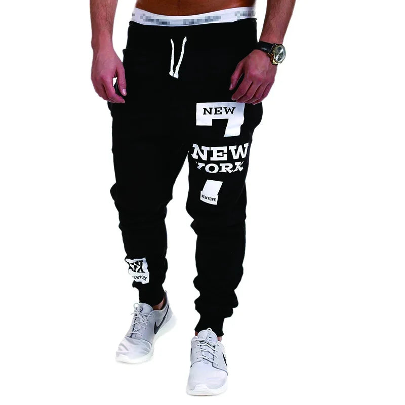 Jogging Herren Bedruckt Buchstaben Grafik Elastische Taille Lässig Hip Hop Sport Outdoor Täglich – Grau Blau Schwarz Streetwear | Herrenmode Trend