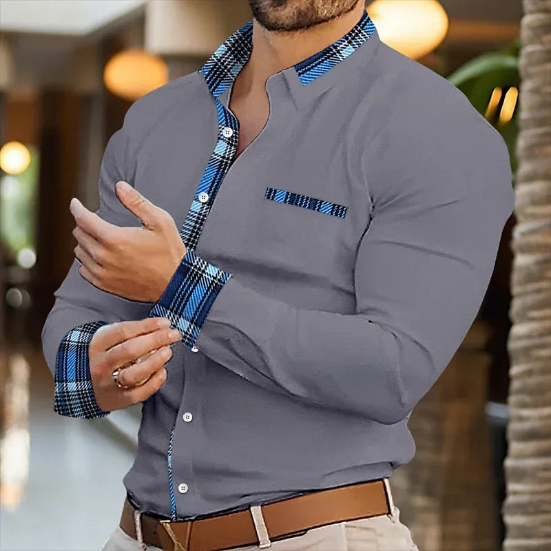 Chemise Homme Business Col Revers Bureau Casual Outdoor Street Douce Confortable Grande Taille XS-6XL Tendance Élégante – Chemise Premium Polyvalente | Mode Homme Business Premium