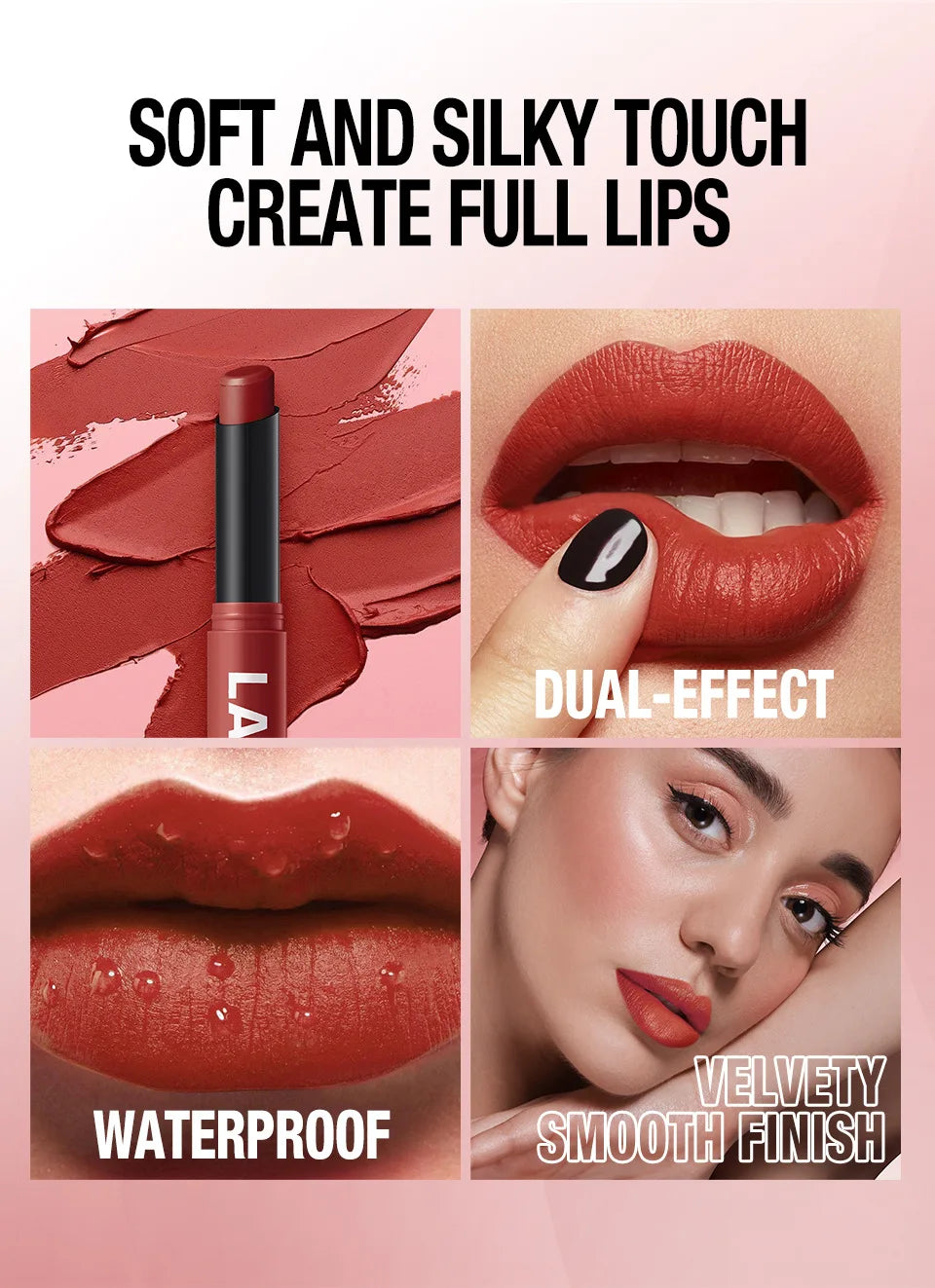 Crayon Lèvres Mat Waterproof 12 Couleurs – Longue Tenue Sans Transfert | Teinture Nude & Lip Stain