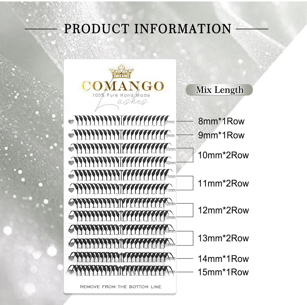 Extensions Cils CoMango Fox Anime Spire – Fans Pré-faits Volume Naturel | Fournisseur Maquillage