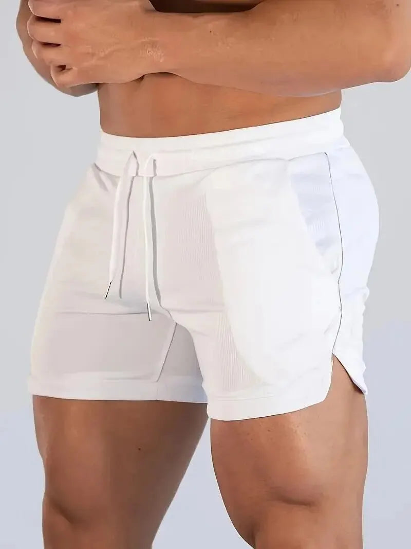 Kurze Sporthose für Herren Fitness Gym Laufen Jogging Wandern Sommer Leicht Atmungsaktiv Schnell Trocknend – Shorts Sportswear Performance | Herrenmode Sport Premium