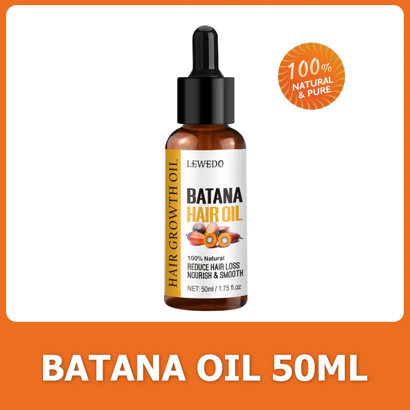 Huile de Batana Pure Lewedo Naturals – Repousse Rapide, Anti-Chute & Brillance | Soin Capillaire Naturel | Homme & Femme