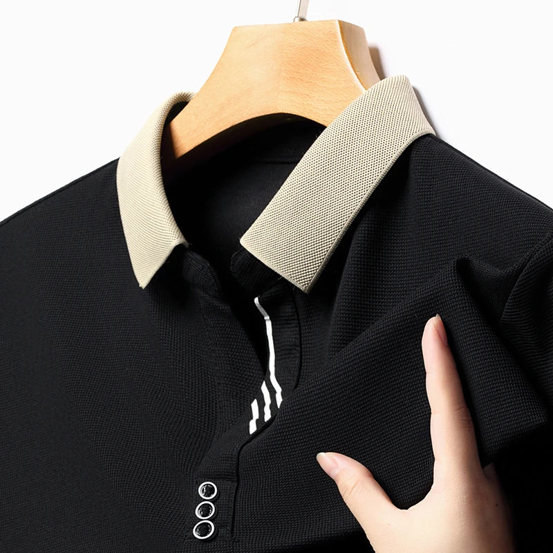 Polo Homme Couleur Unie Manches Courtes Été – Top Casual Fashion Confortable Business & Loisirs | Mode Homme