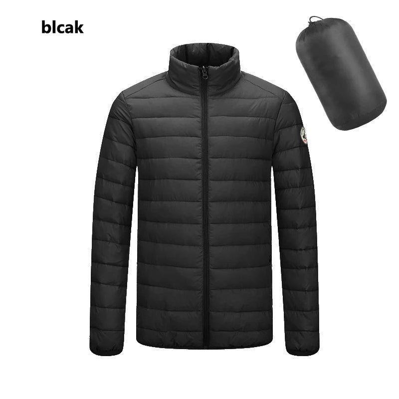 Doudoune Légère Unisexe Manches Longues Zip Broderie Logo Capuche – Coupe-Vent Chaude Printemps Automne Sortie | Mode Homme & Femme Premium