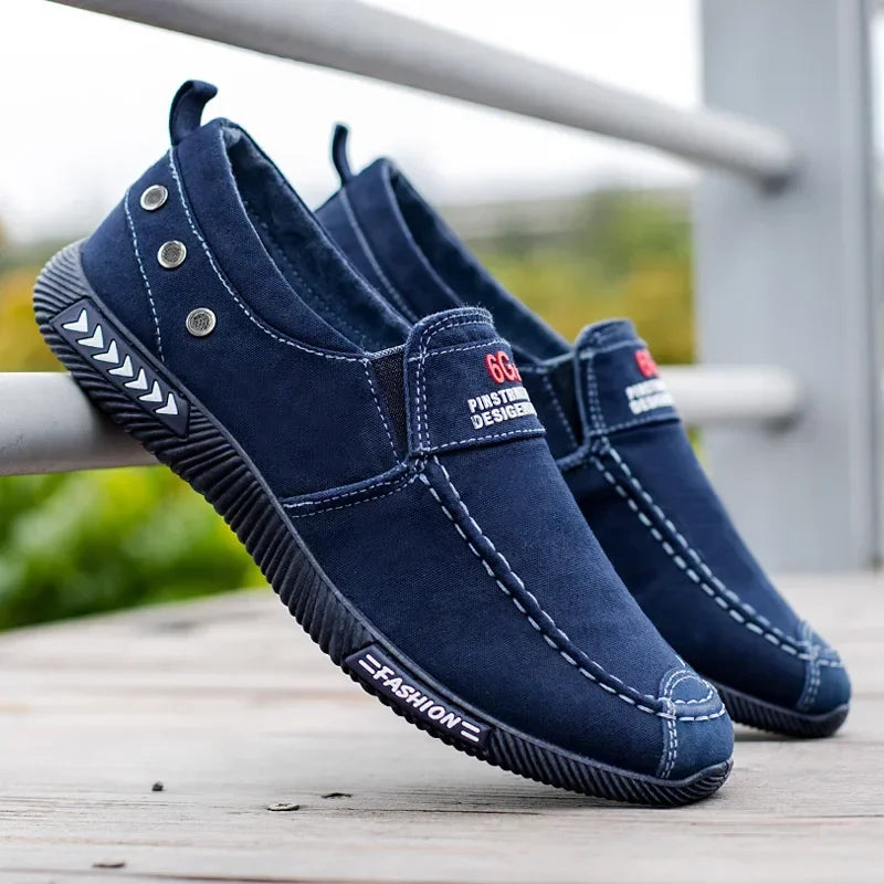 Sneakers Canvas Denim Slip-on Vintage Homme 2025 – Conduite Moccasin Loafers Outdoor