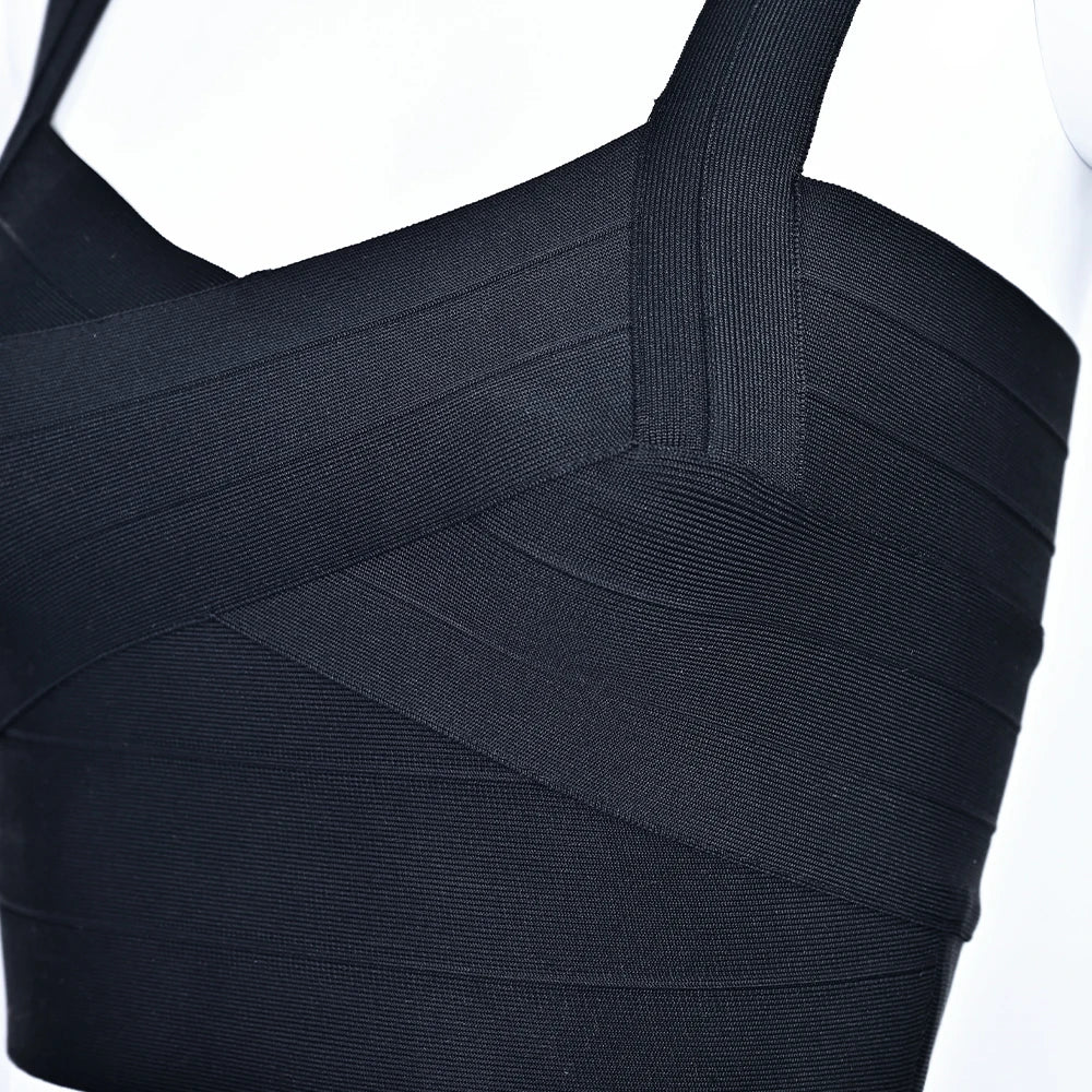 Crop Top Femme Bretelles Fines Bandage Élastique Vintage – Caraco Streetwear Blanc Noir Rouge | Soirée & Quotidien