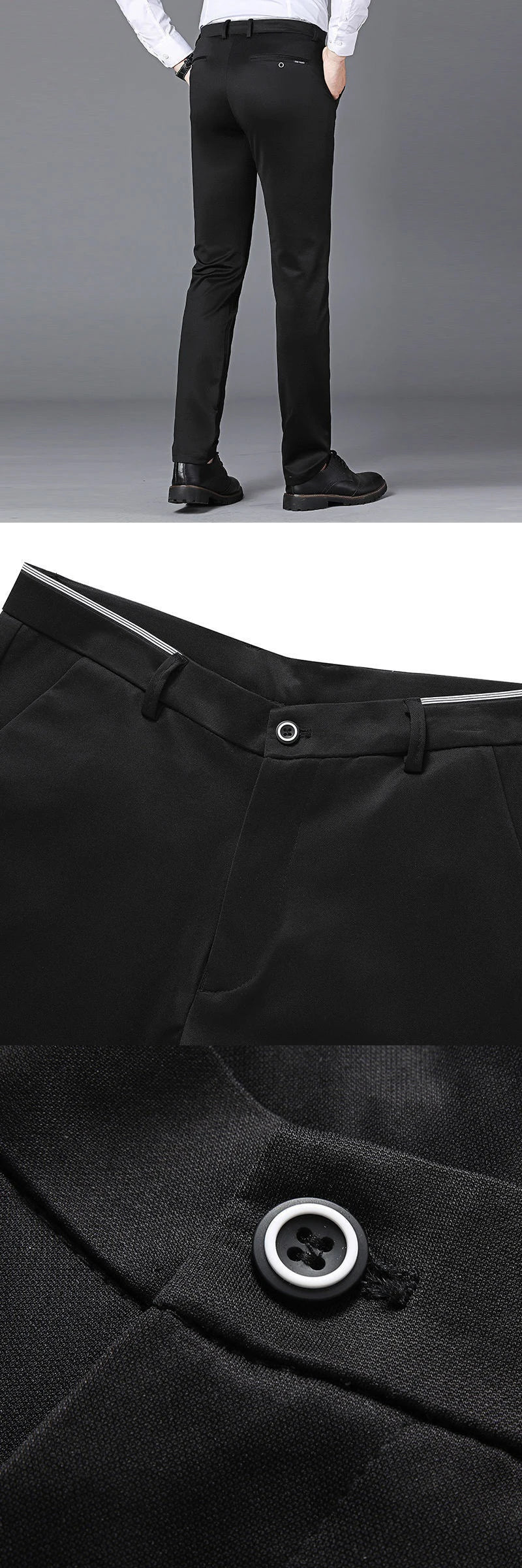 Pantalon Homme Business Casual Été Droit Élastique Formel Grande Taille 28-40 – Pantalon de Costume Mode Élégant Confortable | Mode Homme Premium