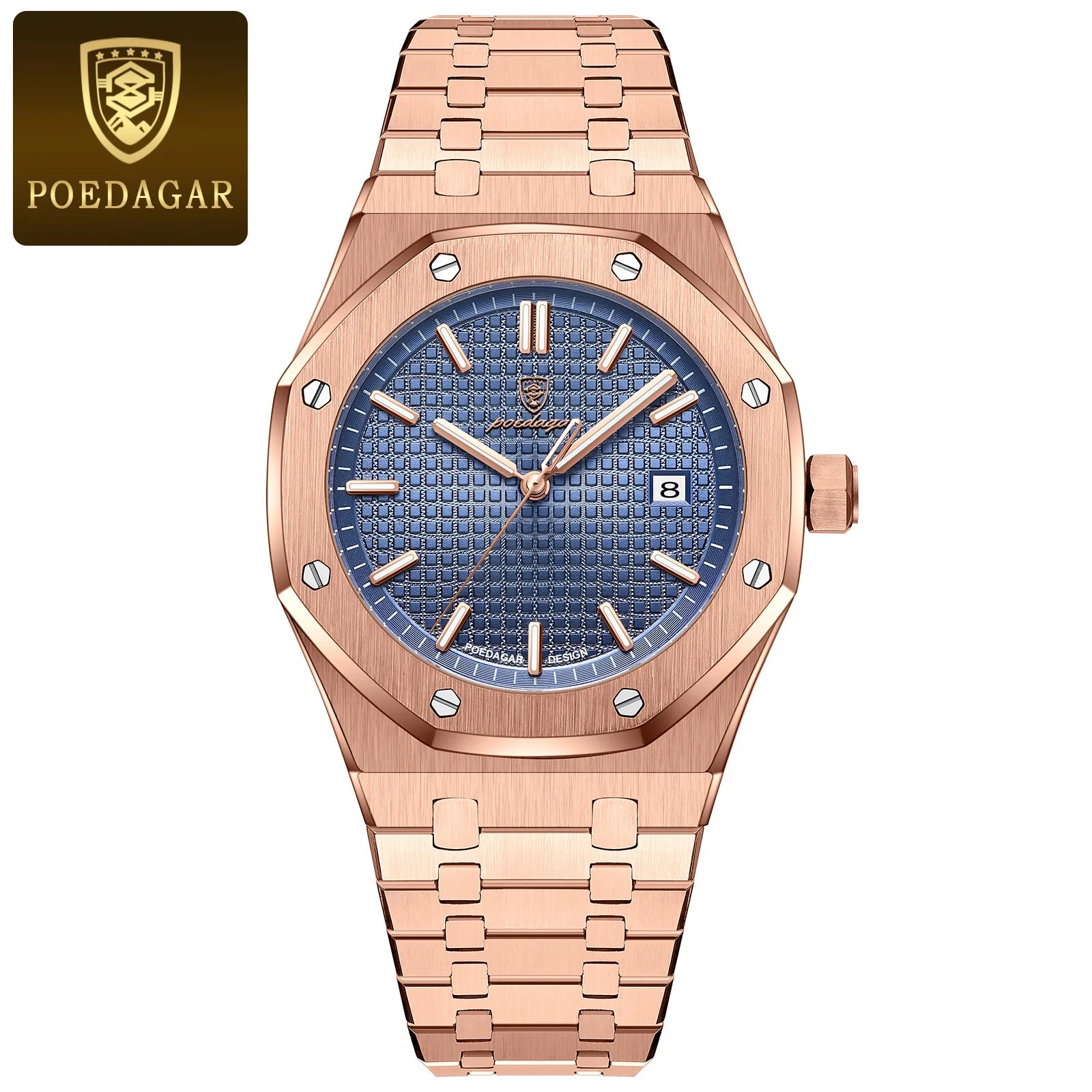 Montre Homme POEDAGAR Business Luxe Quartz – Acier Lumineux Étanche Date Fashion