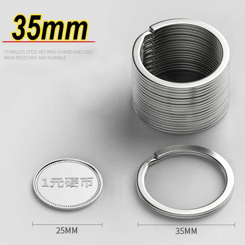 Anneaux Porte-Clés Acier Inoxydable 25/30mm — Lot 10/30 pcs DIY Bijoux Porte-Clés