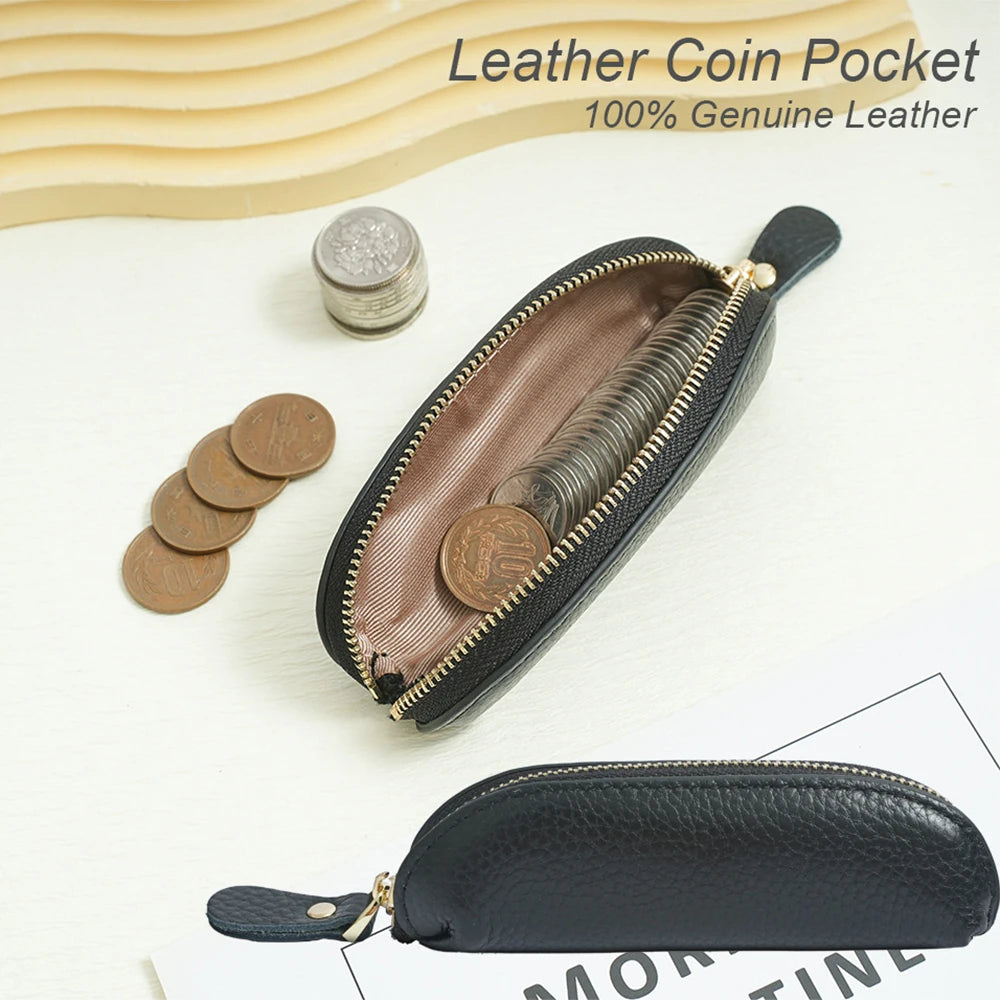 Porte-Monnaie Cuir Véritable Personnalisé – Mini Pochette Clés Rouge à Lèvres Prénom Femme Luxe
