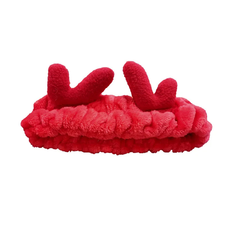 Bandeau Maquillage Oreilles de Lapin Coral Fleece – Élastique Doux | Soin Visage & Coiffure Fille