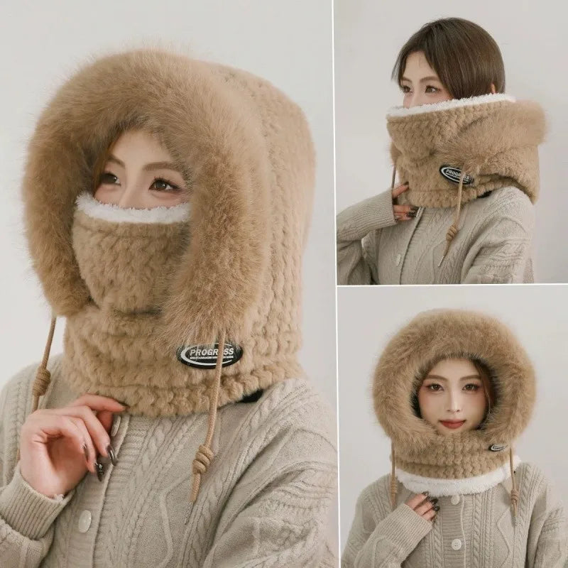 Bonnet Russe Polaire avec Cagoule – Protection Thermique Coupe-Vent | Ski, Vélo & Grand Froid