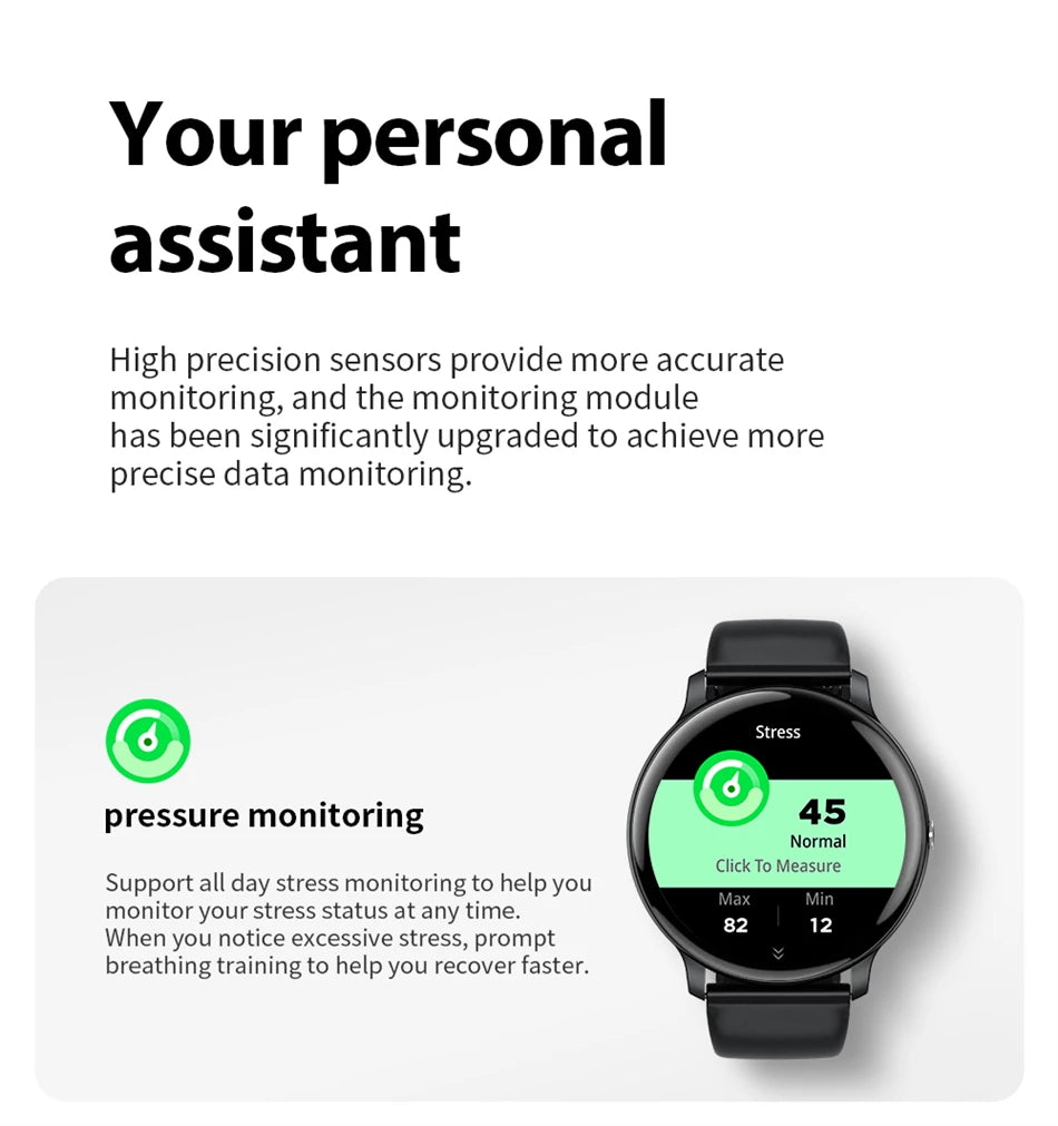 Smartwatch Unisexe 1.39" Appels Messages Sport Calories Météo Cadran DIY Personnalisable Homme Femme Étanche | Smartwatch Unisexe Multifonction Premium