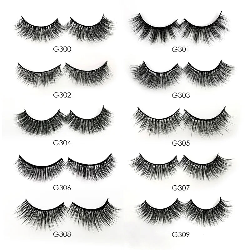 Lot 3 Paires Faux Cils 3D Vison SHIDISHANGPIN – 27 Styles Fluffy Wispy Épais | Cils Faux Faits Main Maquillage Yeux
