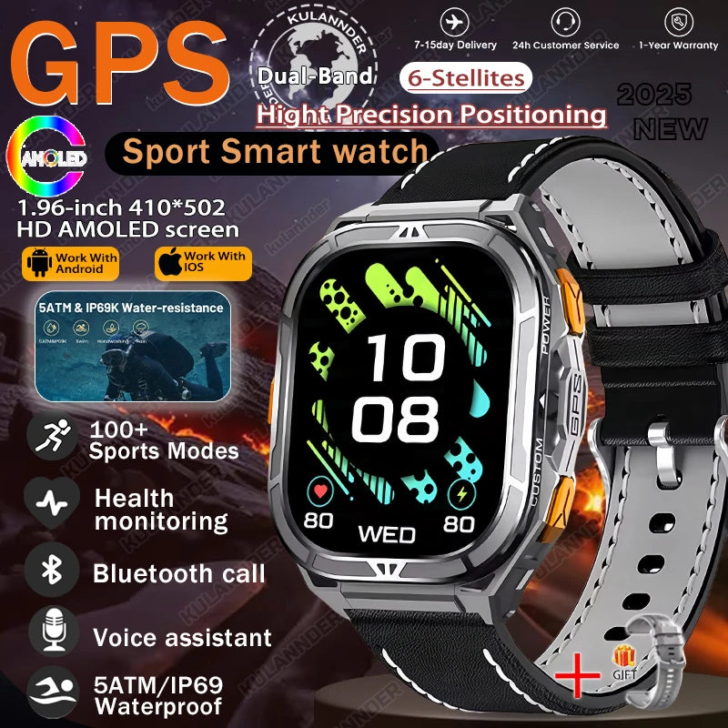 Smartwatch XIAOMI Sport GPS Kompass Anruf BT Höhenmesser Gesundheit – Wasserdicht 3ATM Schwimmen