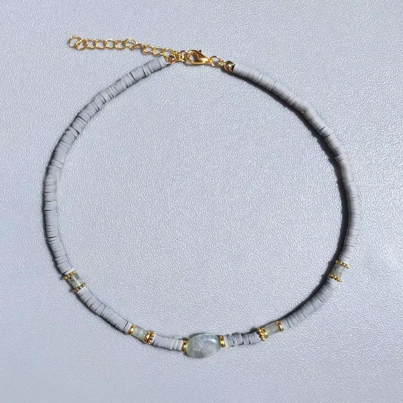 Collier Ras-du-Cou Boho Vintage – Cœur, Coquillage & Œil Turc | Bijou Femme Tendance Été & Plage | Accessoire Mode Charme