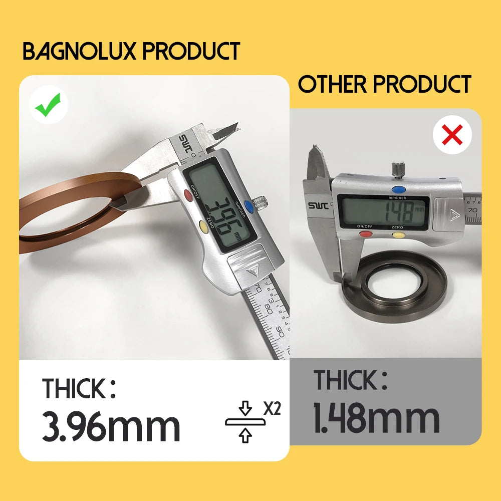 Bagnolux Robinet Encastré Rose Gold Laiton – Poli ou Brossé, Trou Rond, Eau Chaude & Froide | Salle de Bain Luxe