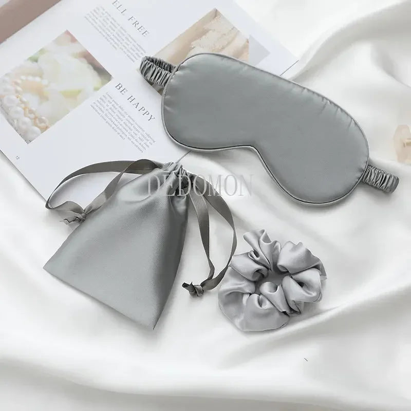 Lot 3 Seiden-Augenmasken für Damen – Seidige Anti-Licht-Schlafmaske | Schlaf, Reise & Erholung | Nachtpflege für Haut & Augen