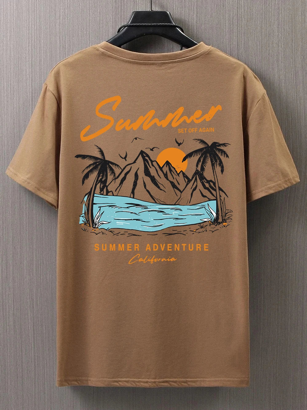 T-Shirt Homme Oversize Coton Imprimé California Adventure Été Loose Fashion Casual Tendance – Tee Graphique Voyage West Coast Streetwear | Mode Homme Premium