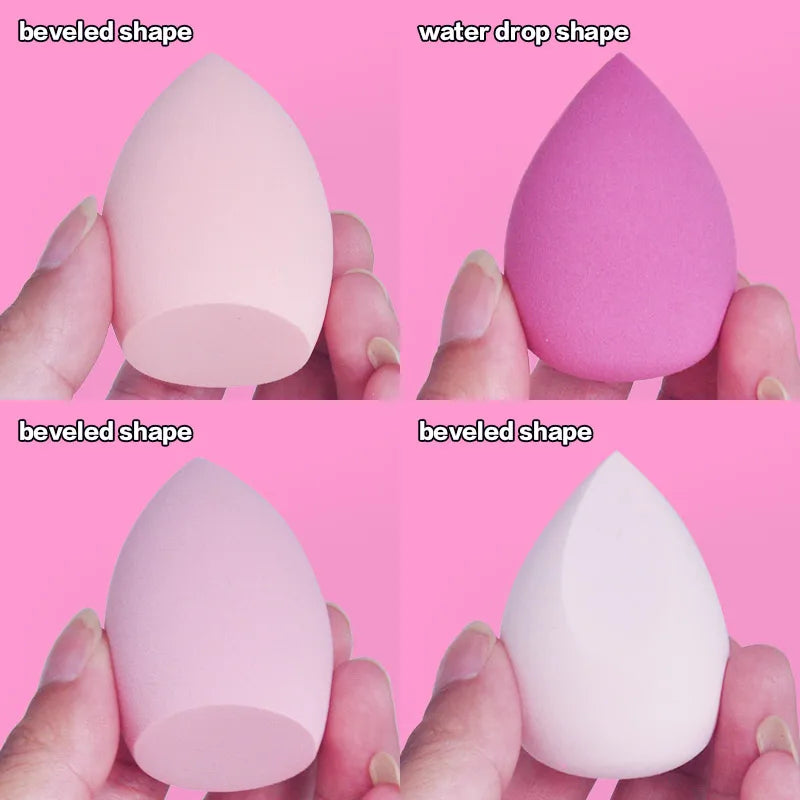 Lot 4 Éponges Maquillage Blender Puff Tendance – Fond de Teint & Poudre | Application Douce & Précise | Accessoire Beauté