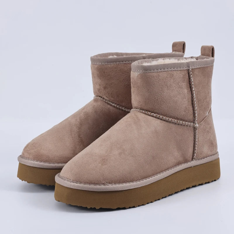 Eyriphy Boots Neige Fourrure Femme Hiver 2024 – Cheville Épaissies Non-Slip Outdoor Chaud