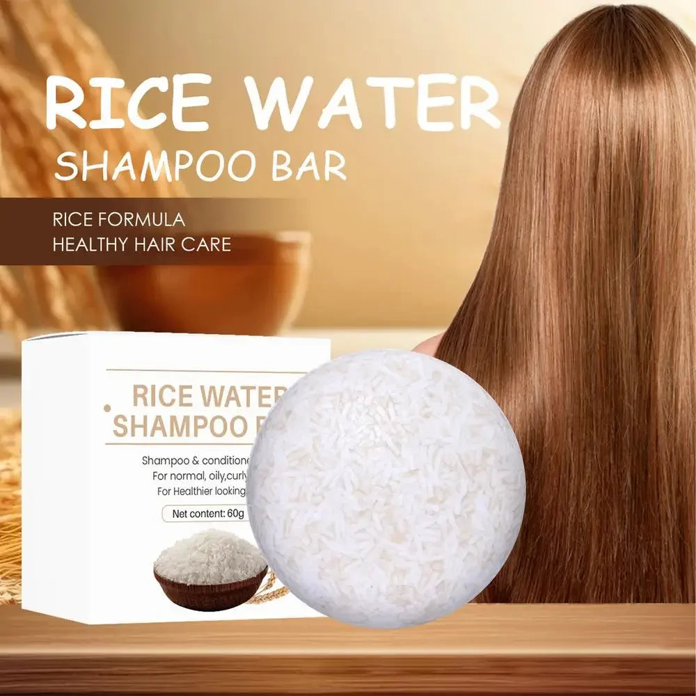 Shampoing Solide au Riz Biologique - Anti-Chute & Croissance Capillaire