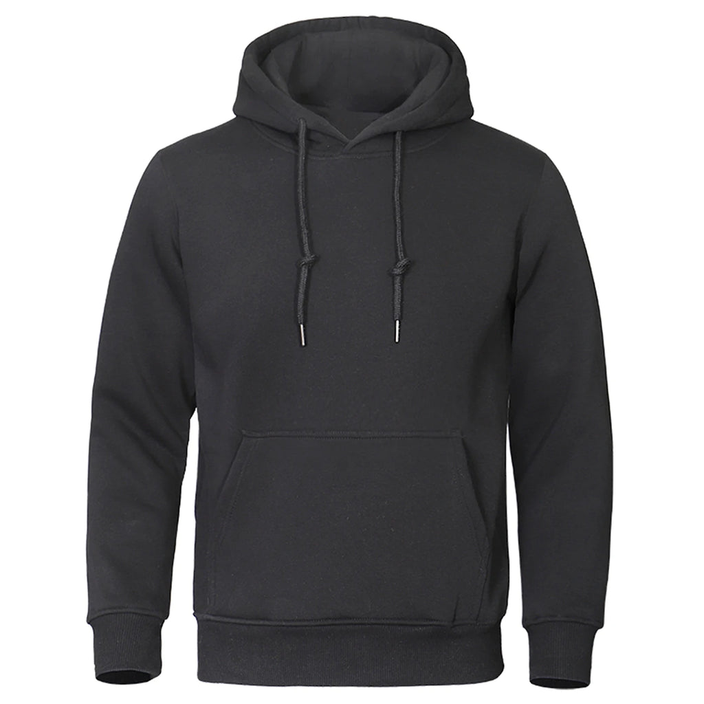 Sweat Homme Polaire Couleur Unie – Pullover Chaud Casual Streetwear Sport École Automne Hiver | Mode Homme Premium