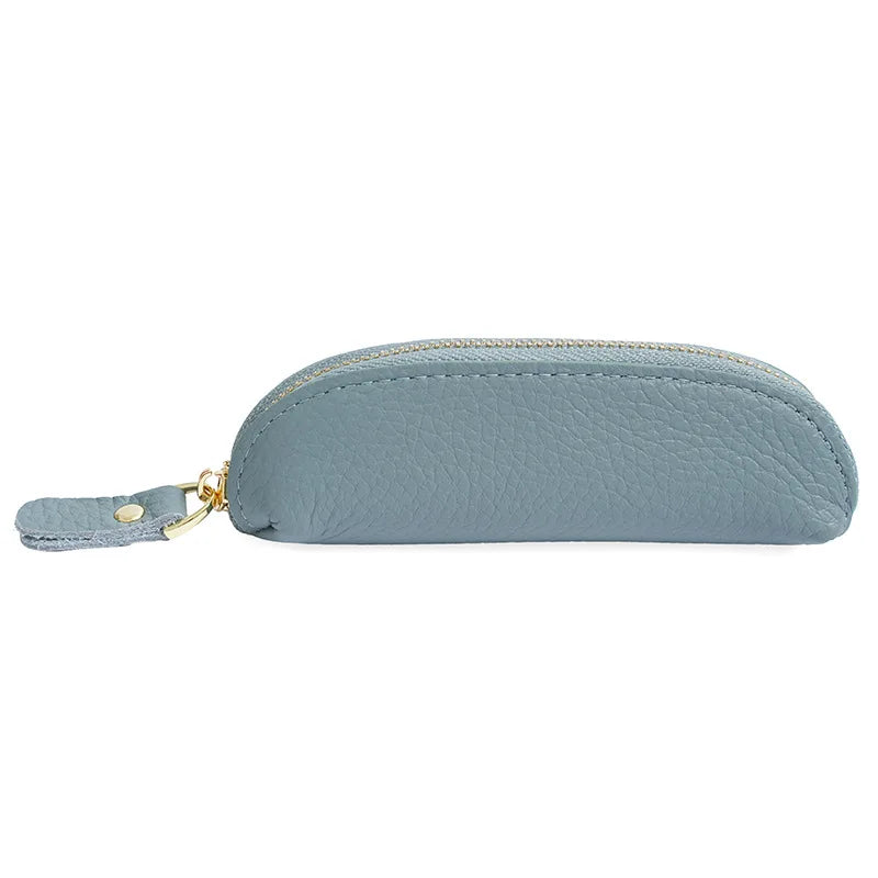 Porte-Monnaie Cuir Véritable Personnalisé – Mini Pochette Clés Rouge à Lèvres Prénom Femme Luxe