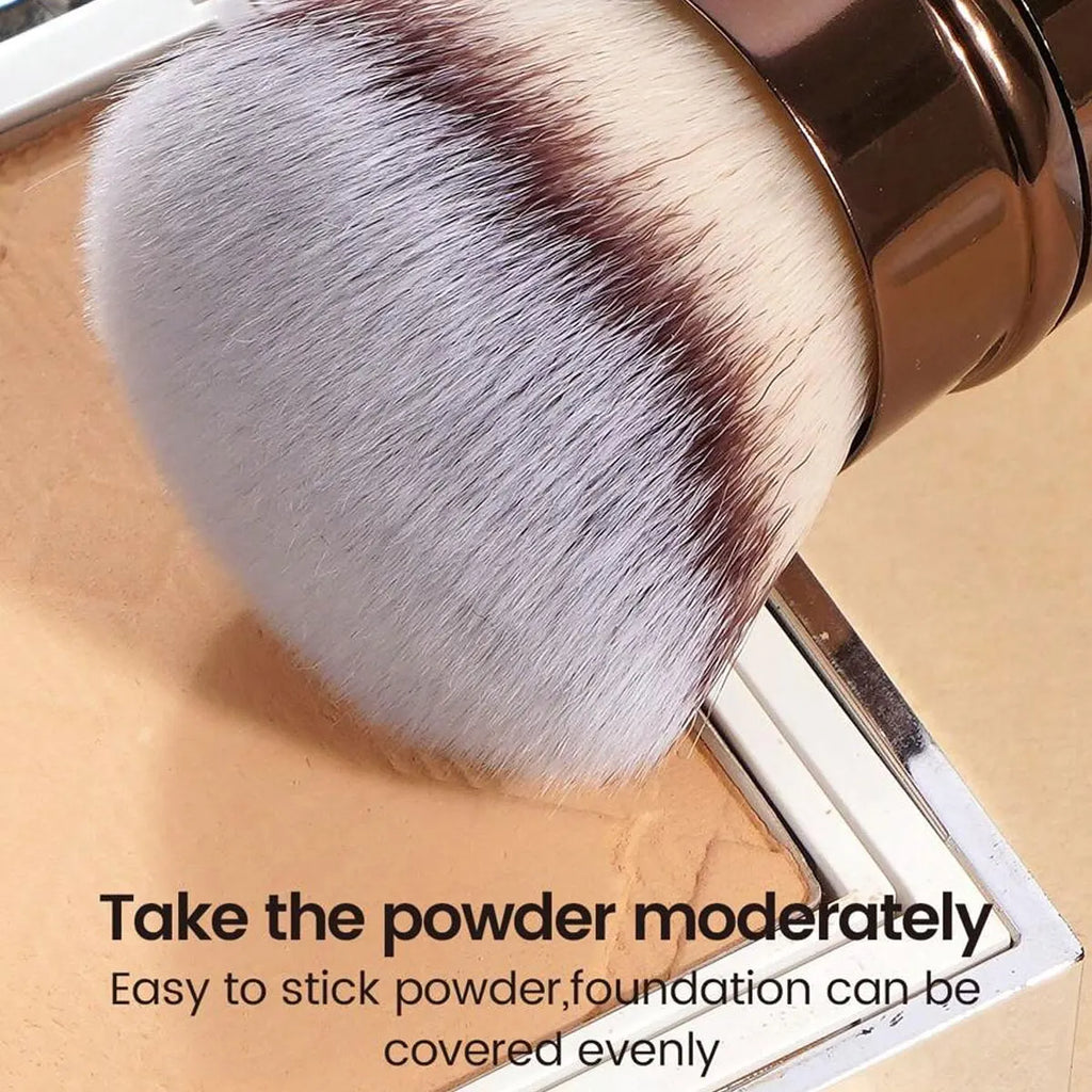 Pinceau Rétractable Professionnel Visage – Blush, Fond de Teint & Poudre Libre | Poils Synthétiques Ultra-Doux