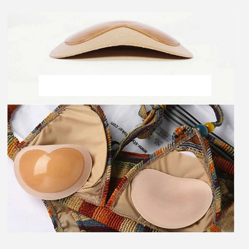 Paire de Coussinets de Poitrine Adhésifs Invisibles Bikini Maillot de Bain – Rembourrage Sponge Respirant Push-Up | Discret