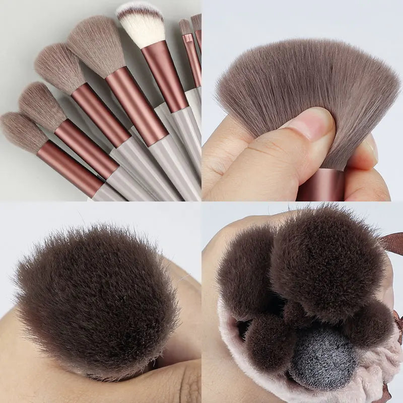 Set de Pinceaux Maquillage 13 Pièces - Synthétiques Premium