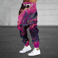 Herren-Freizeithose mit lockerem Schnitt und Kordelzug, große Größen, Sport-Sweatpants, Winter, neue, dicke, warme Jogginghose, modische Jogginghose mit Drachen-Print