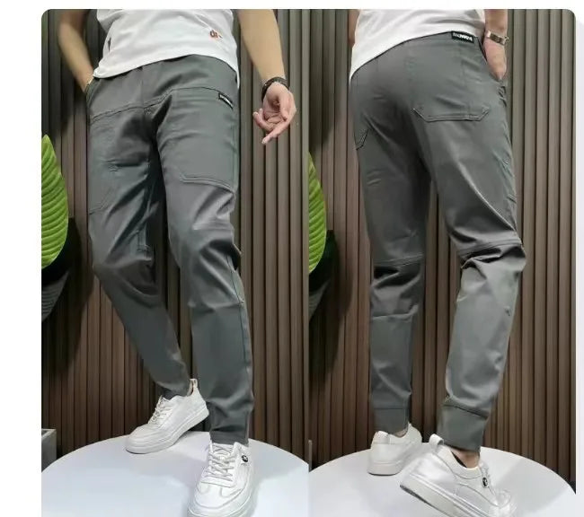 Pantalon Cargo Homme Multi-Poches Stretch – Jogging Slim Casual Outdoor Travail