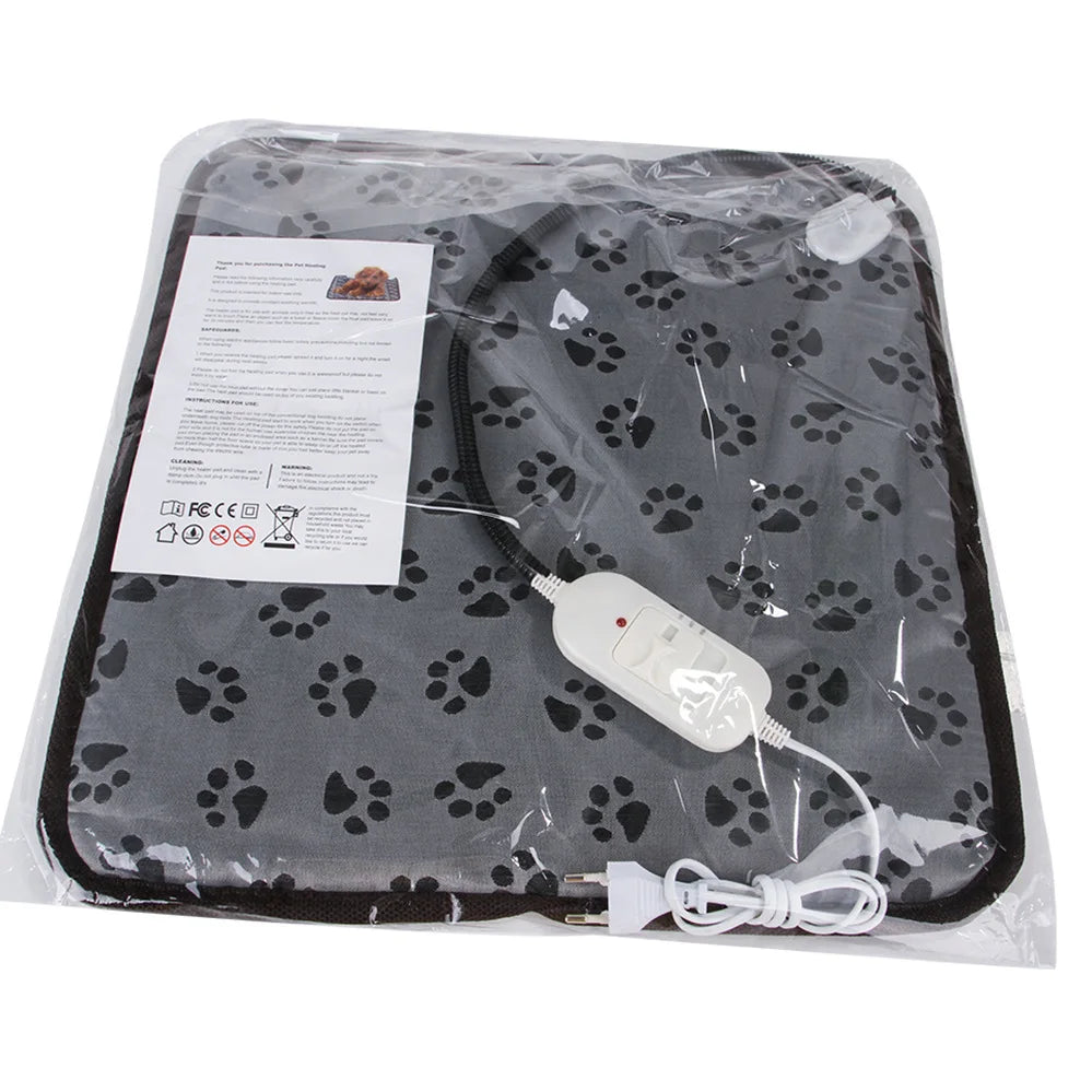 Couverture Chauffante Électrique Animaux Imperméable Anti-Morsure Résistante – Température Constante Réglable | Tapis Chauffant Chien Chat