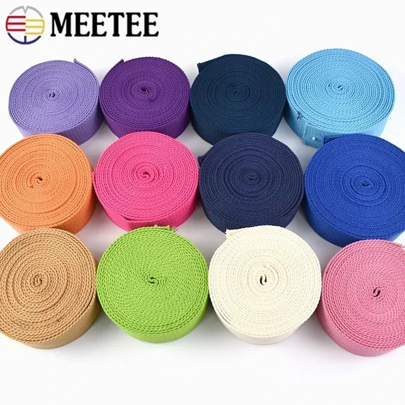 Sangle Coton 8M – Ruban Toile 20-50mm Couture DIY Sac Ceinture Bretelle Accessoires
