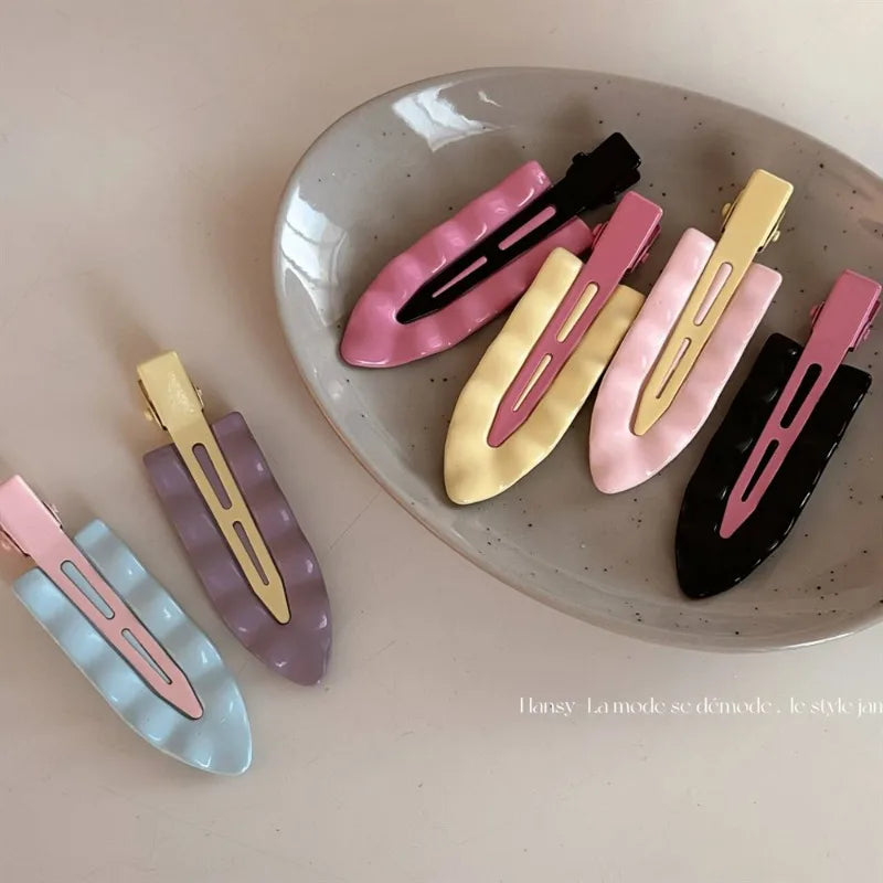 Pince Cheveux Macaron Coréenne – Vague Métallique Sans Couture | Accessoire Frange & Headgear